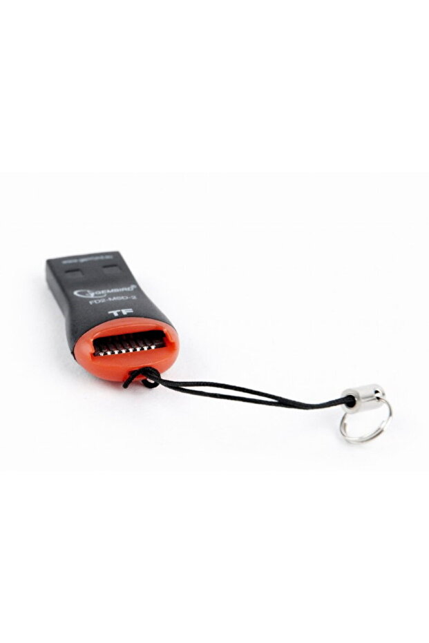 external CARD READER, USB 2.0 interface, reads/writes: micro SD; plastic, black with red