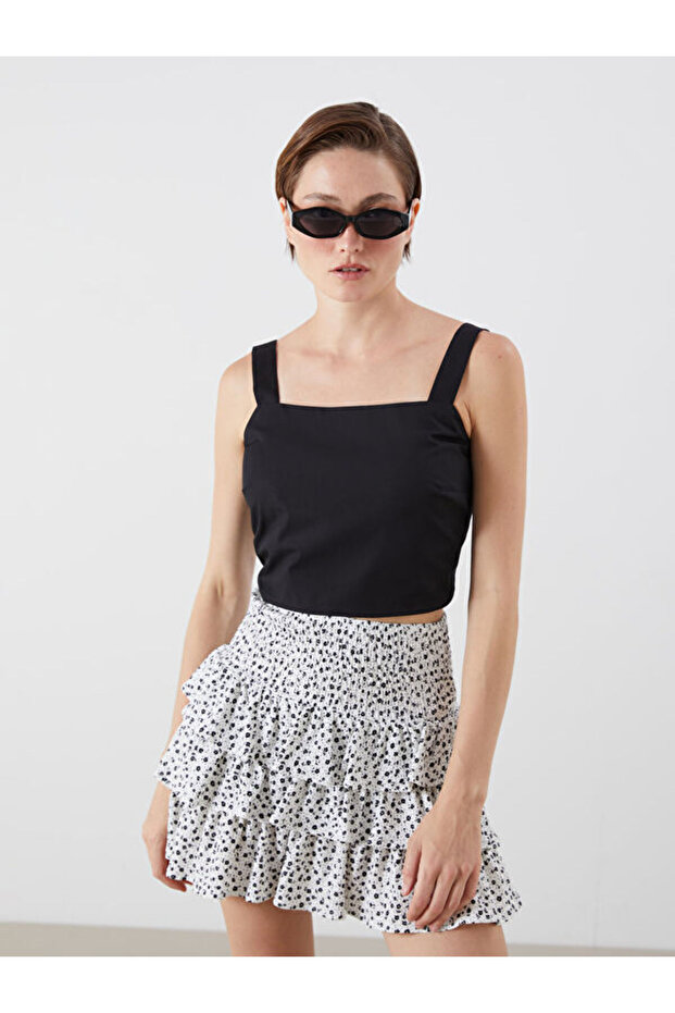 Square Neck Crop Blouse