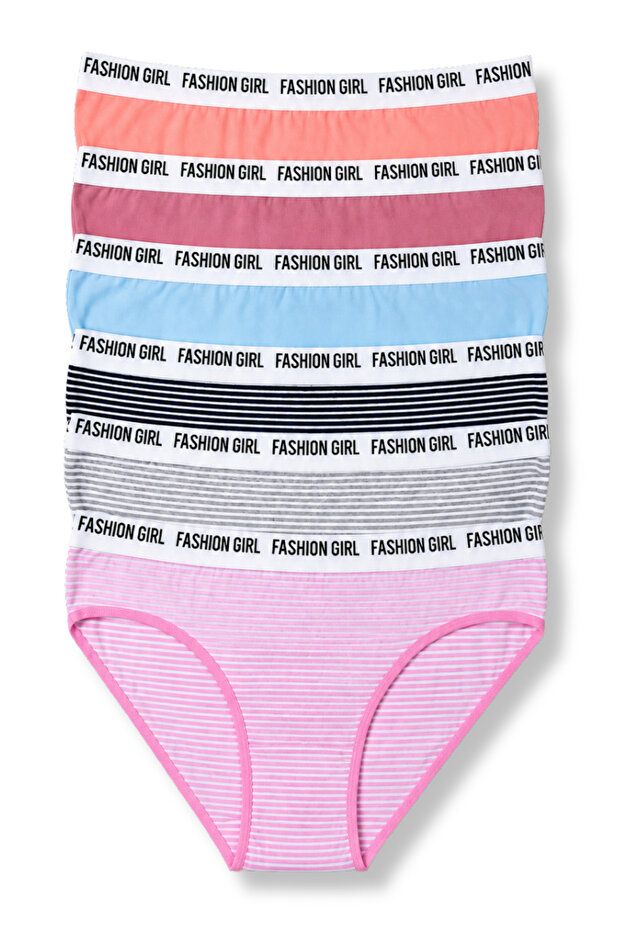 Women's 6-Piece Patterned Mixed Cotton Lycra Bikini Panties