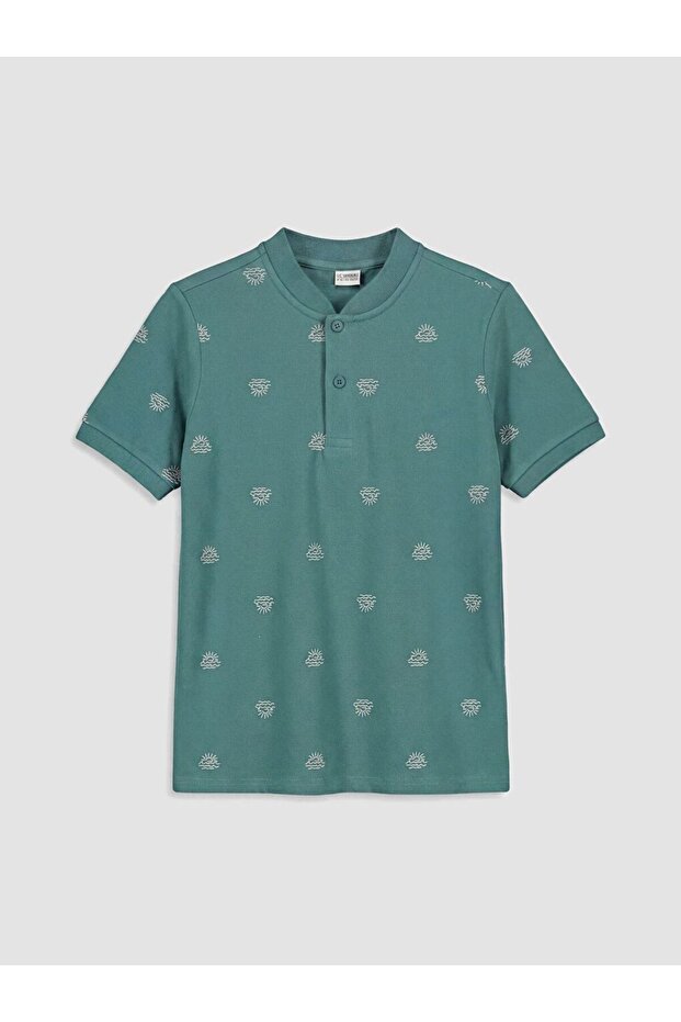 Lcw Kids Hakim Collar Patterned Boy's T-Shirt