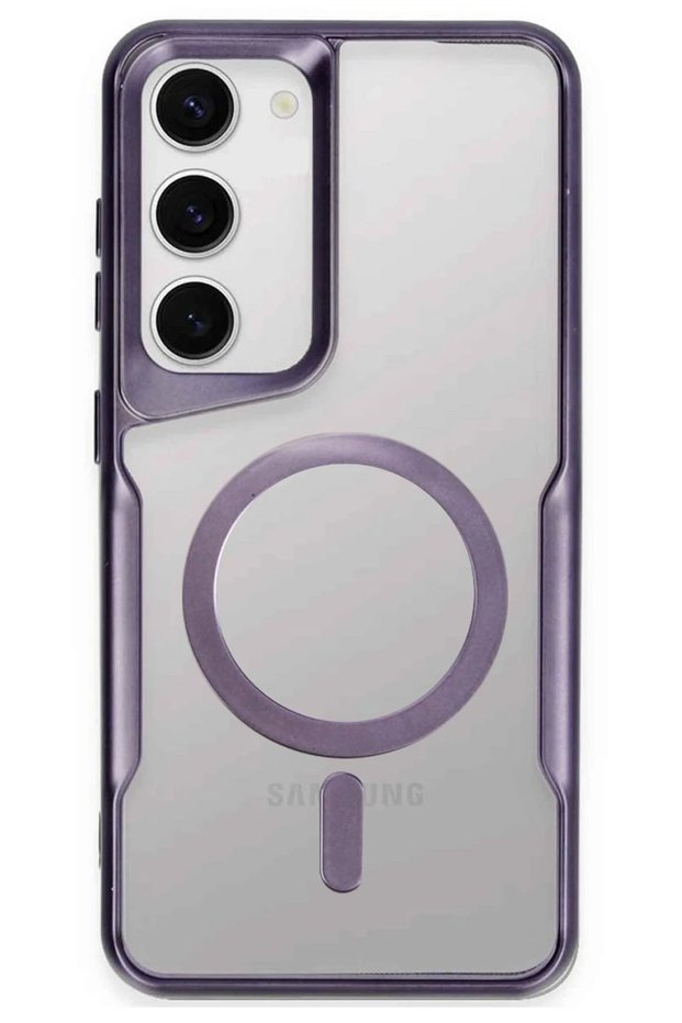 Ilkeshop New Galaxy S23 Case Boyi Magsafe Silicone Cover - (91446) Deep Purple