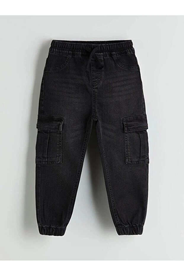Boy's Elastic Waist Jogger Jean Pants