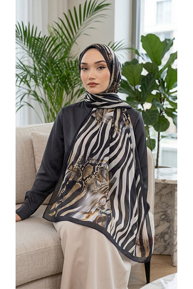 Patterned Soft Shawl - 051 - 2