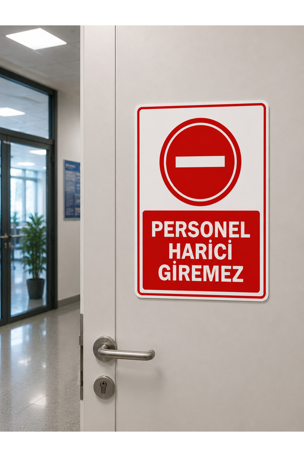 Staff Do Not Enter Warning Sign Pvc 25X35 cm Uv Printing Easy Mounting Warning Sign