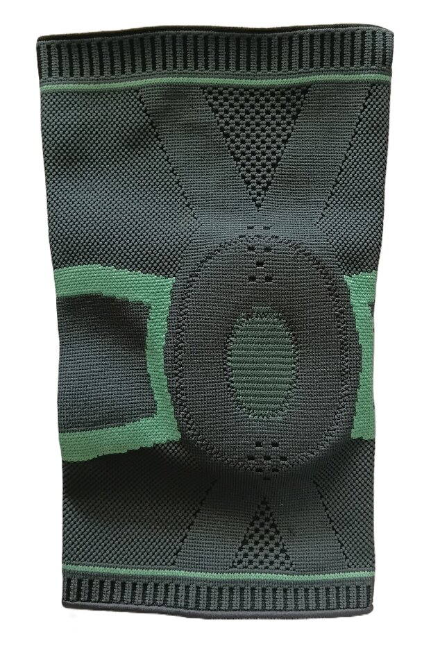 Knitted Patella Support Knee Brace with Silicone Pads (Flexible Knitted Knee Bandage) Size L