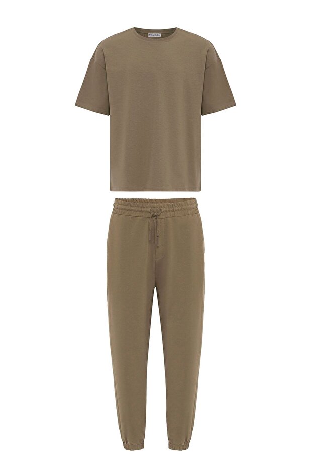 Elasticated leg basic oversize tracksuit set