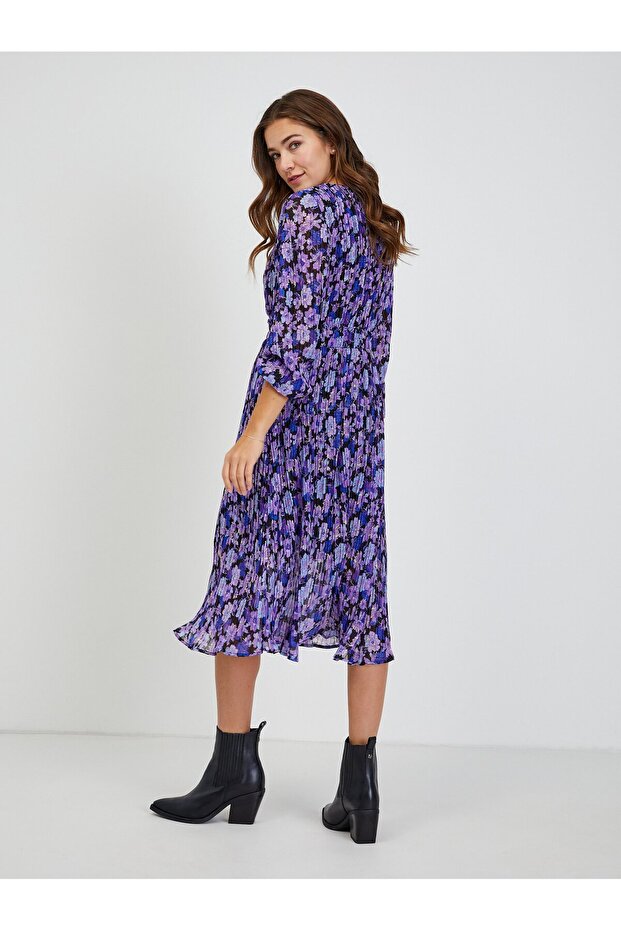 Rochie florală mov de damă - 2