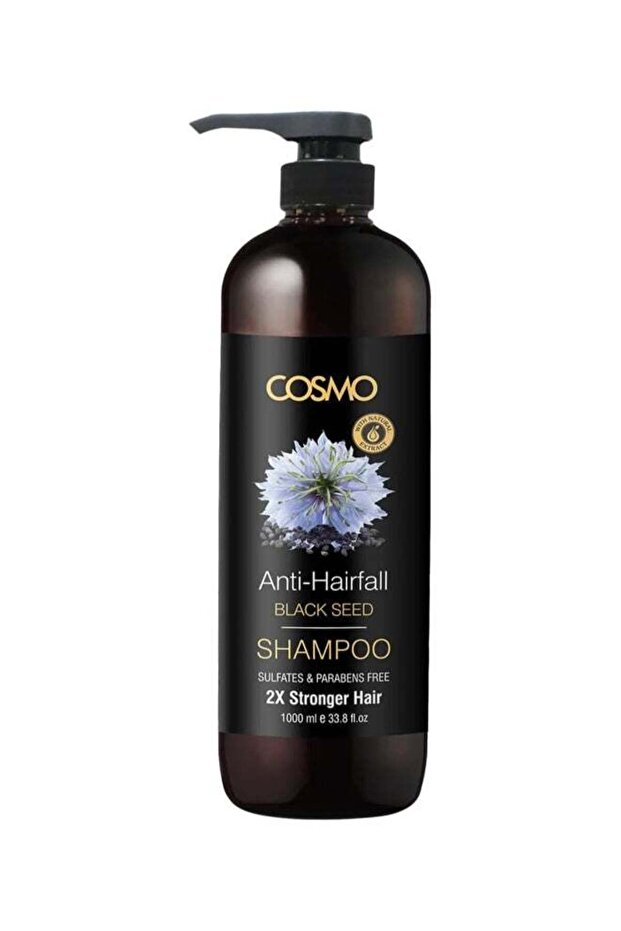 Black Seed Anti Hair Fall Shampoo 1000ml, For Men & Women, 2X Stronger Hairs