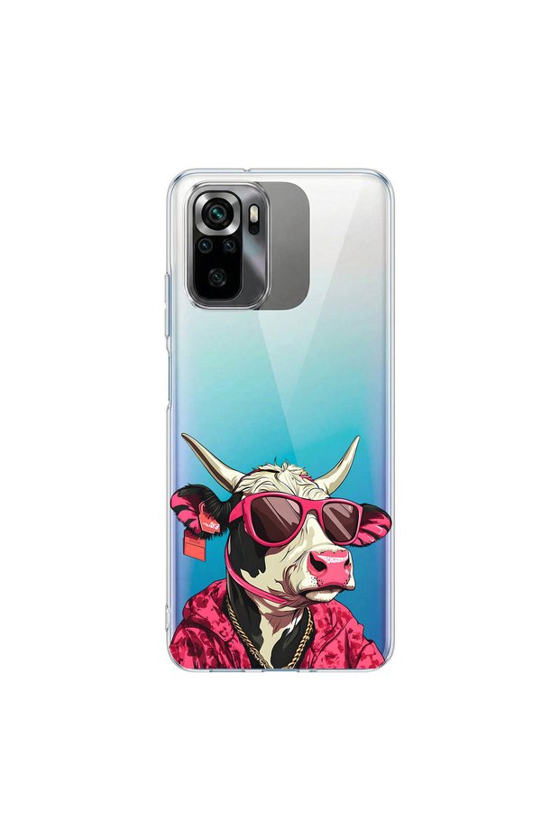 حافظة شفافة متوافقة مع Poco M5S بتصميم Cool Animal 3