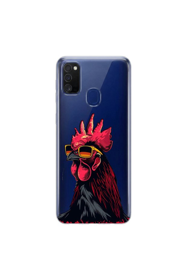 Cool Animal 2 Design Transparent Case Compatible with Samsung Galaxy M21