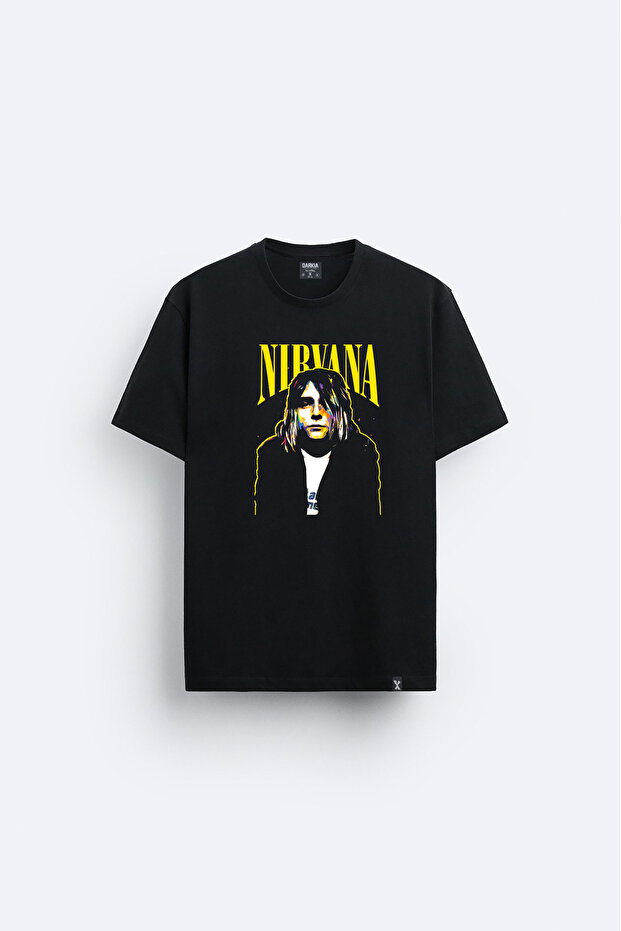 Nirvana Printed Crew Neck Black T-Shirt T-Shirt