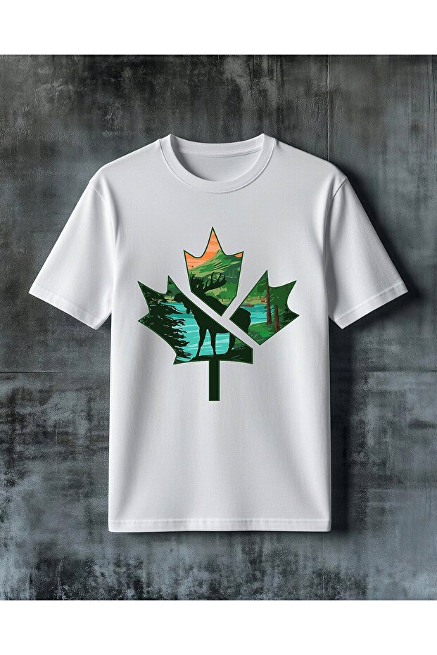 Canada Leaf Printed Oversize T-Shirt