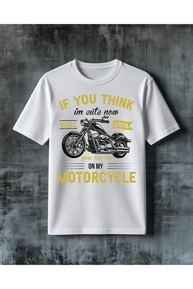 Motorcycle Cute Now Printed Oversize T-Shirt