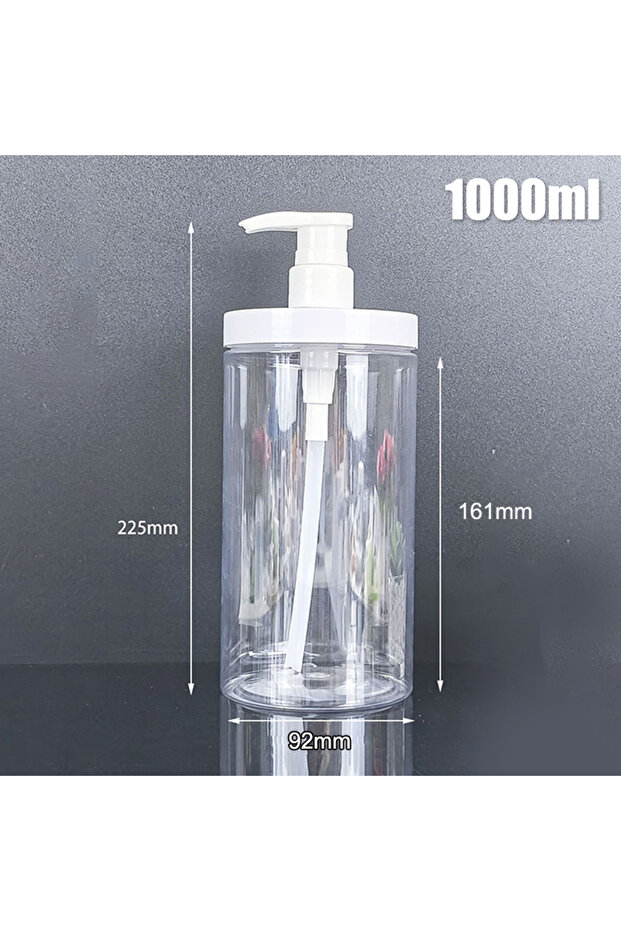 1000ml 【500/1000ml Soap Dispenser Bottle Shampoo Shower Gel Bottle Refilable Wide Mouth Lotion Hand