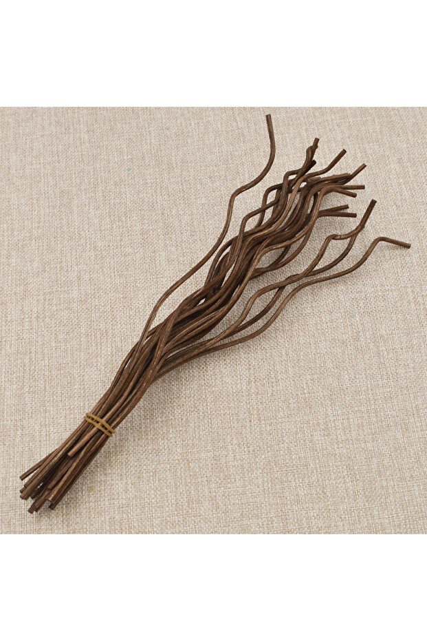 20 قطعة أعواد ناشرة للعطر طويلة ومموجة من خشب الروطان، بديلة لمعطر الجو، لتجديد رائحة الهواء