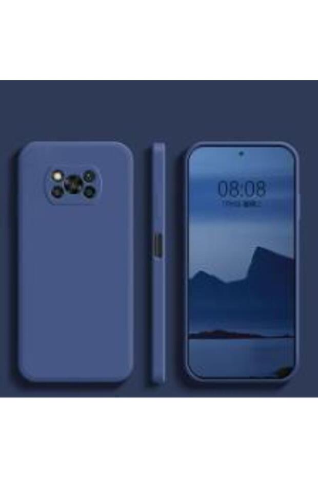 حافظة هاتف POCO X3 NFC باللون الأزرق الداكن من السيليكون السائل الأصلي الفاخر لهاتف Poco X3 X 3 Pro NFC X3Pro Poco
