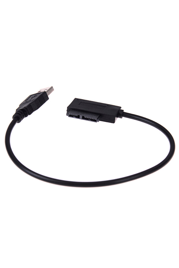 كابل محول KOQZM أسود من USB إلى 7+6 13pin Slim Sata/ide لمحرك الأقراص الضوئية CD/DVD للكمبيوتر المحمول