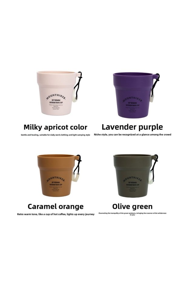 Four colors MOUNTAINHIKER New 4PCS Accompanying Cup Outdoor Camping Water Cup Picnic Coffee Cup Por