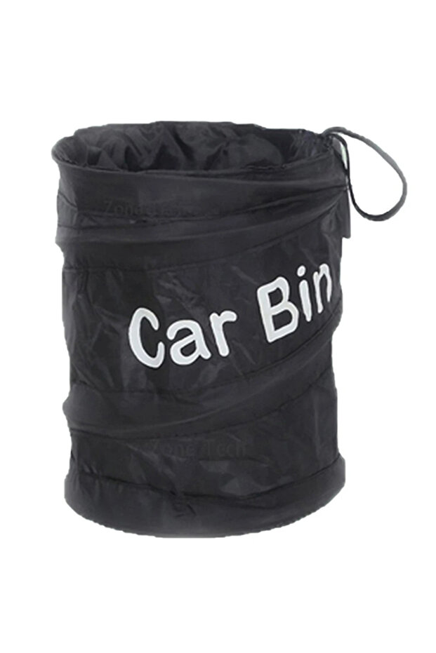 Black color Car Trash Portable Vehicle Garbage Can Foldable Pop-up Waterproof Bag Waste Basket Auto