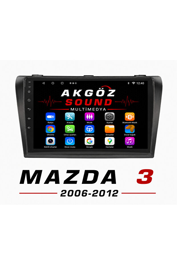 MAZDA 3 2006-2012 إطار الوسائط المتعددة 9 بوصة في المقابس