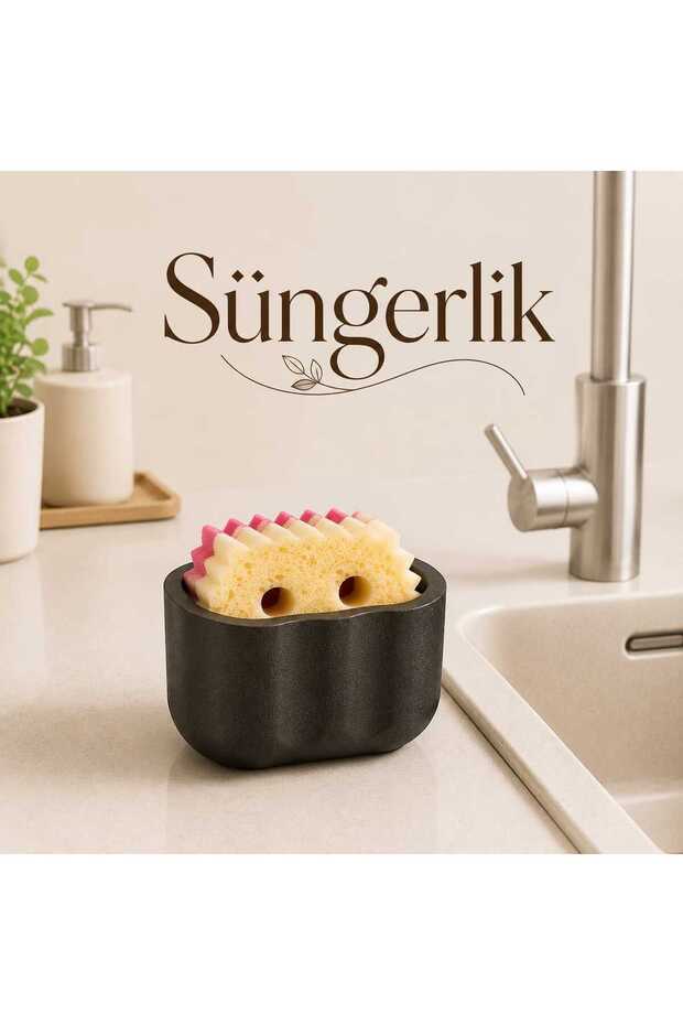 Modern Sponge Holder Kitchen Sink Sponge Organizer | Sink Top Sponge Holder | Minimal Countertop Organizer