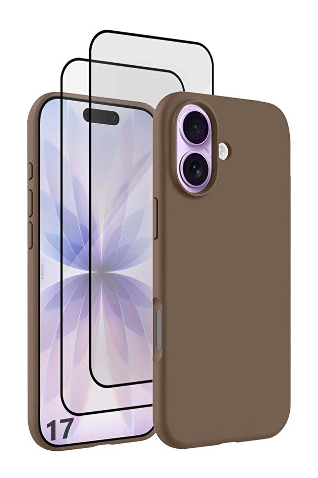 3 Packs Silicone Protective Phone Case for iPhone 17 - Desert Titanium-3