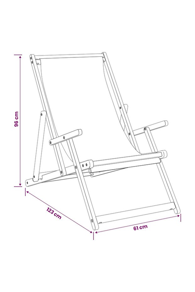 Scaun de plajă Bej Lemn solid de tec - 3