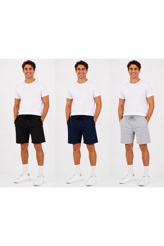 3-Pack Unisex Summer Comfortable Basic Shorts