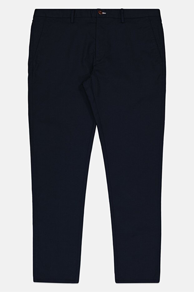 بنطال تشينو سادة بقصّة Slim Fit للرجال، أزرق داكن