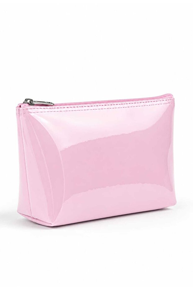 Shiny Patent Leather Makeup Bag Stylishly Designed Large Volume Waterproof Cosmetic Organizer Travel Bag