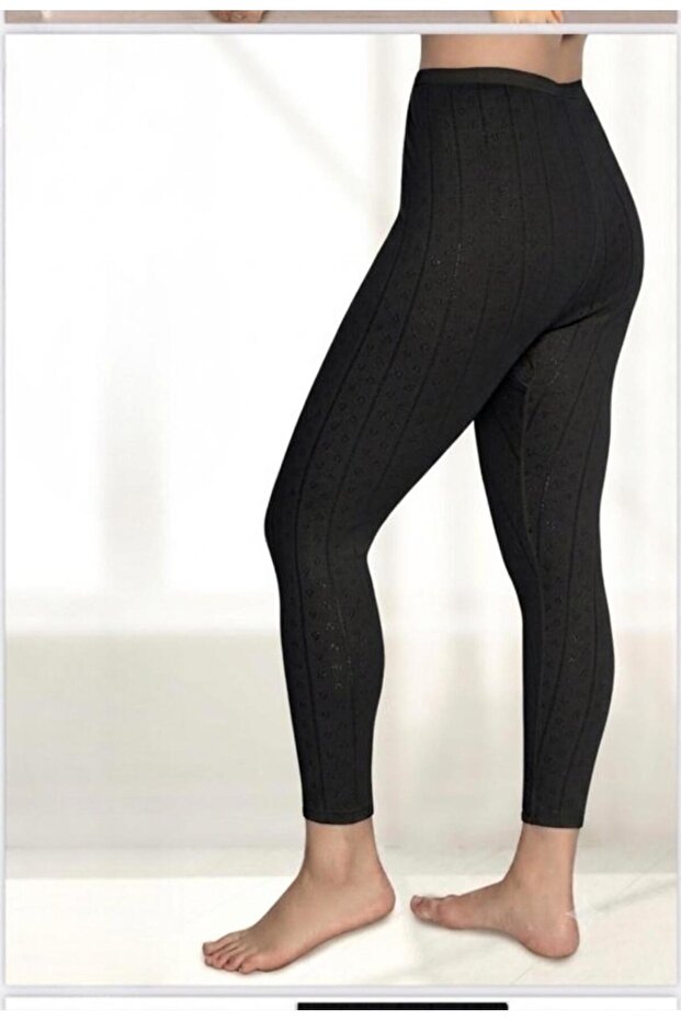 10 Pieces Women's Plus Size Jacquard (Transfered) Long Leggings 90% Cotton 10% Elastane