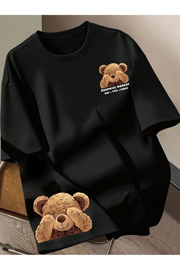 Oversize Minimalist Graphic Printed Short Sleeve T-Shirt