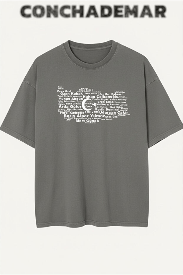 Turkey National Teams Printed Premium Oversize Cotton T-Shirt