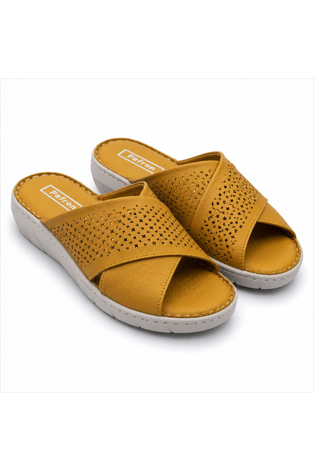 Genuine Leather Women's Slippers Orthopedic Sole Daily Comfortable Stylish Design