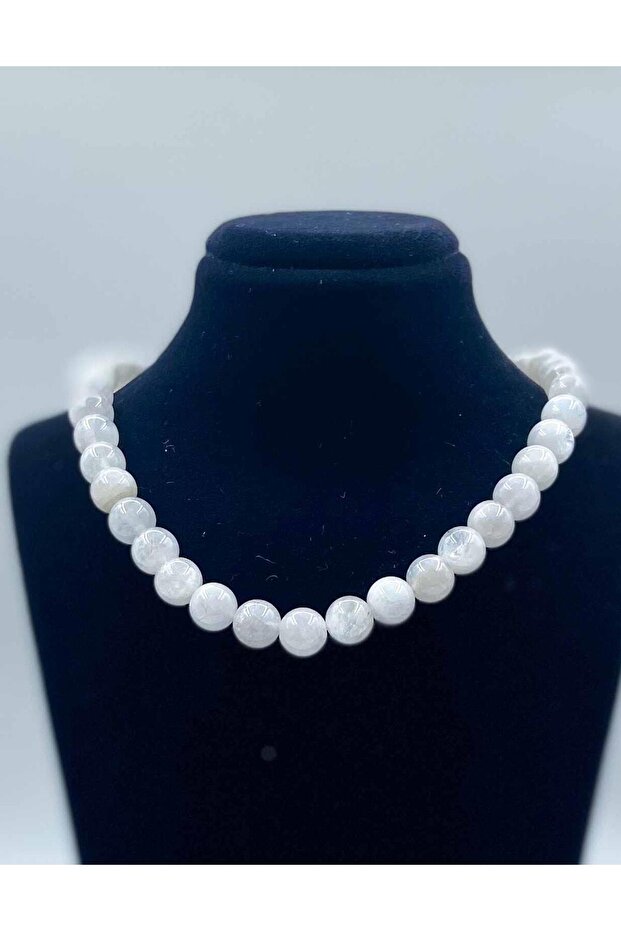 Moon Stone Aa Quality Natural Stone Necklace 8 Mm Globe Cut