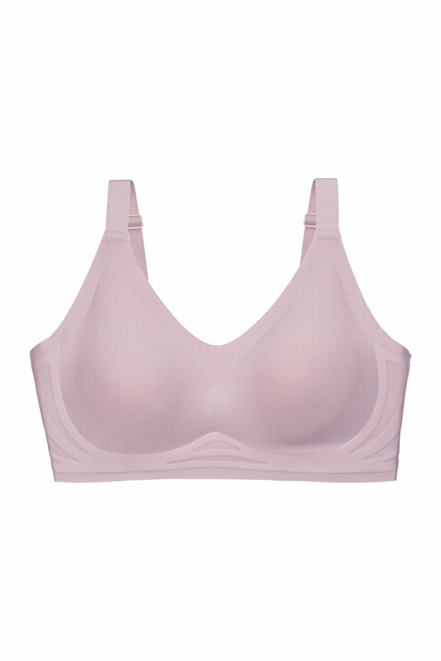 Laser Cut Seamless Adjustable Strap Wireless Women's Bra