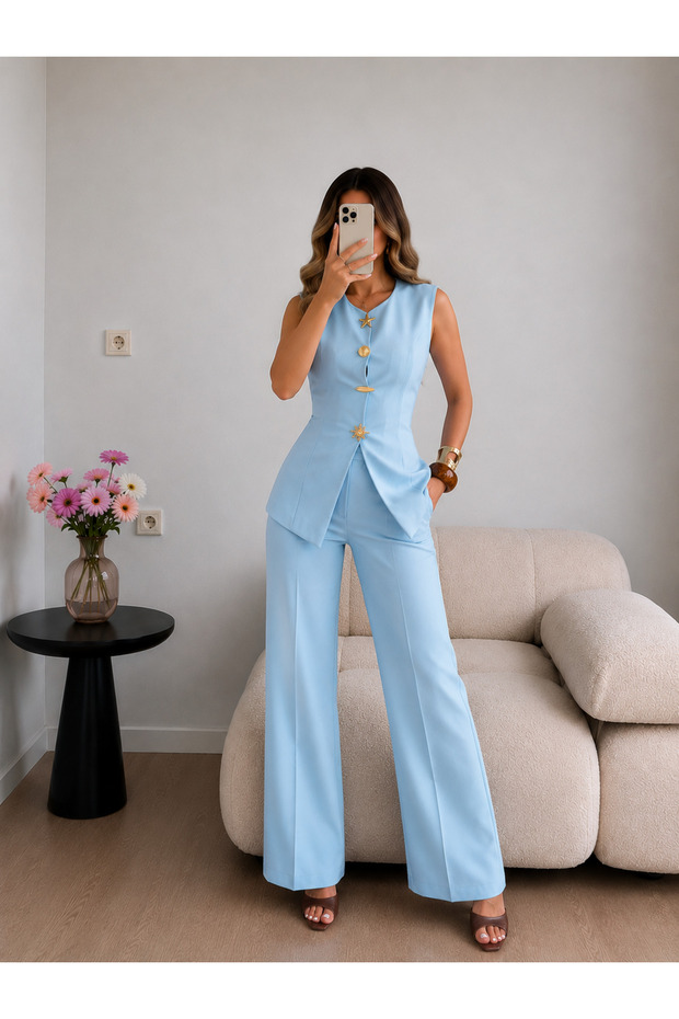 Güneş Yıldız 4 Buttoned Vest Trousers Blazer Suit