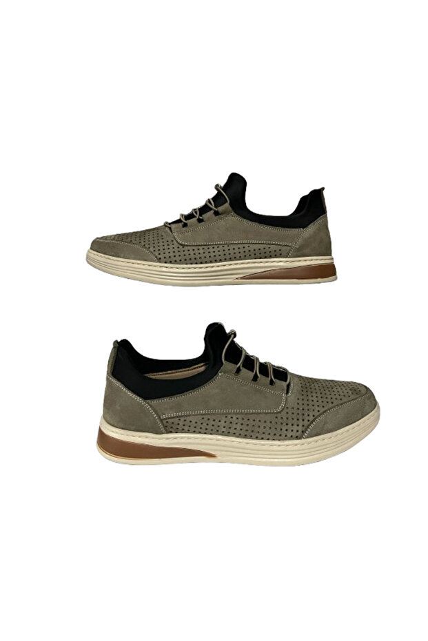 Men's Genuine Leather Laser Elastic Casual Comfort Shoes