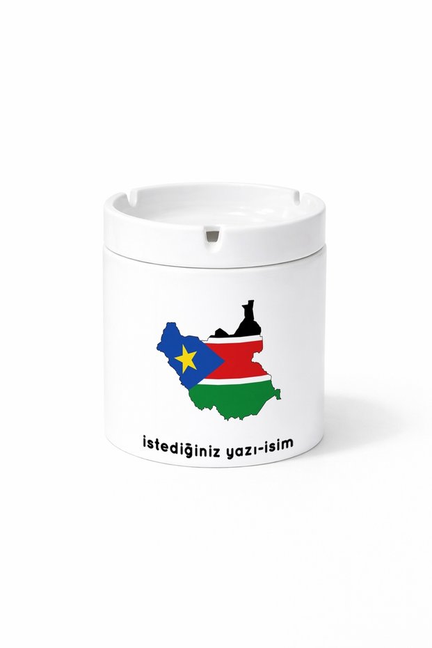 Flag of South Sudan South Sudan Drawing Country Printed Ashtray Ashtray Gift