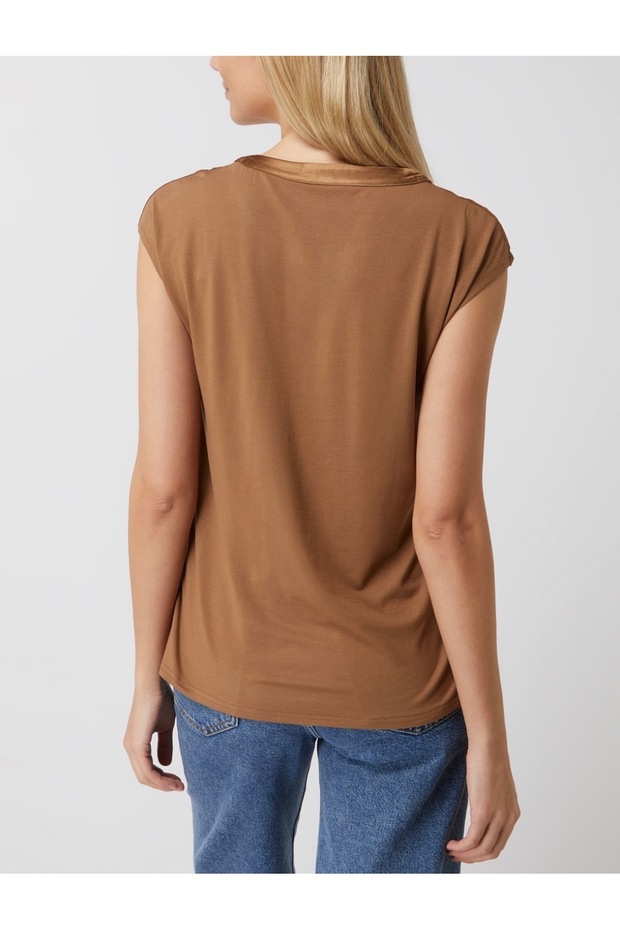 Cognac brown blouse - 3