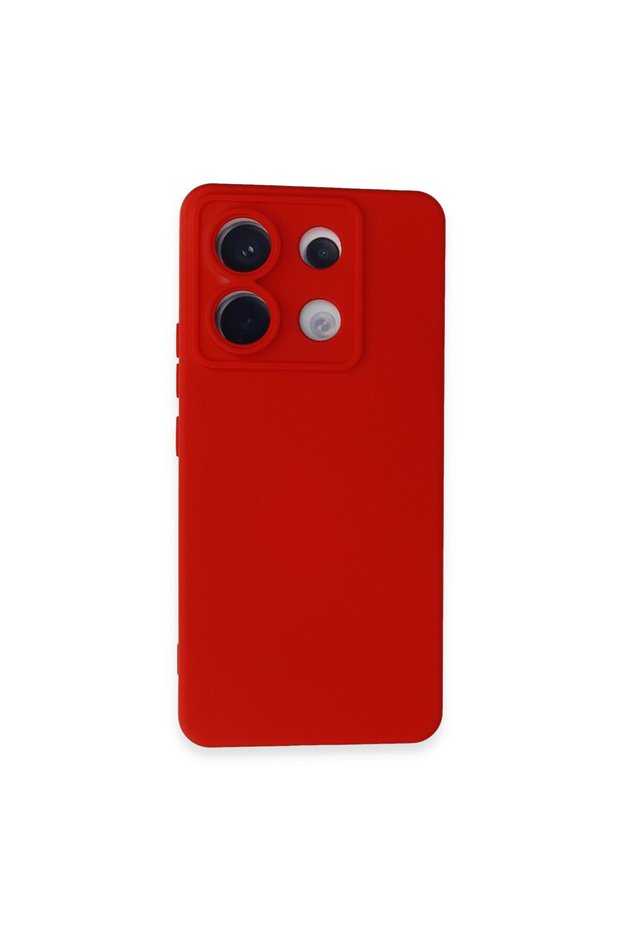 حافظة متوافقة مع هاتف Xiaomi Redmi Note 13 Pro 5G، سيليكون مخملي داخلي - أحمر
