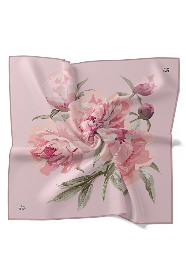 New Season Trend Polyester Twill Scarf Pink