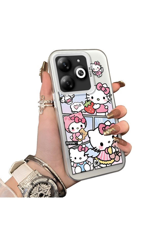 Infinix Hot 40I Compatible Stylish Cartoon Printed Shockproof Case
