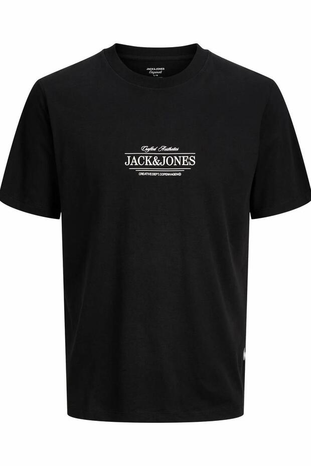 Men's Chest Printed Crew Neck Short Sleeve T-Shirt - Cassis