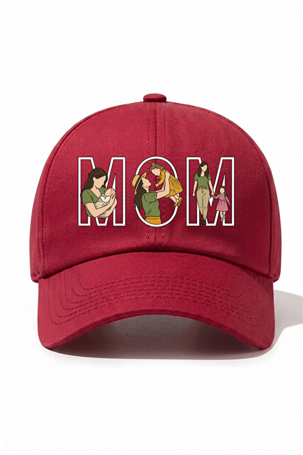 Mom - Mother & Daughter Very Special Design Printed Cotton Hat