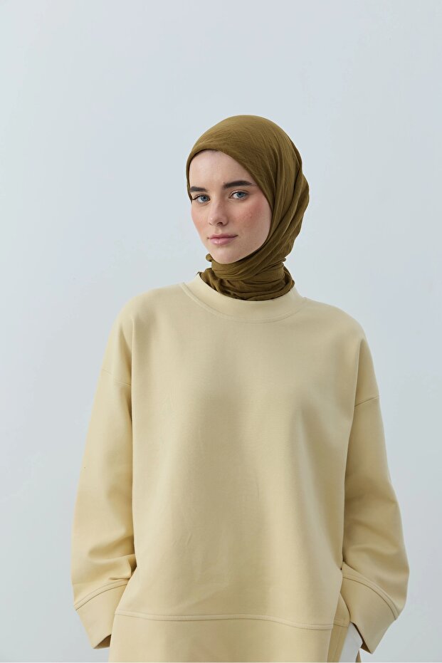 وشاح قطني من آيا بلون برونزي داكن