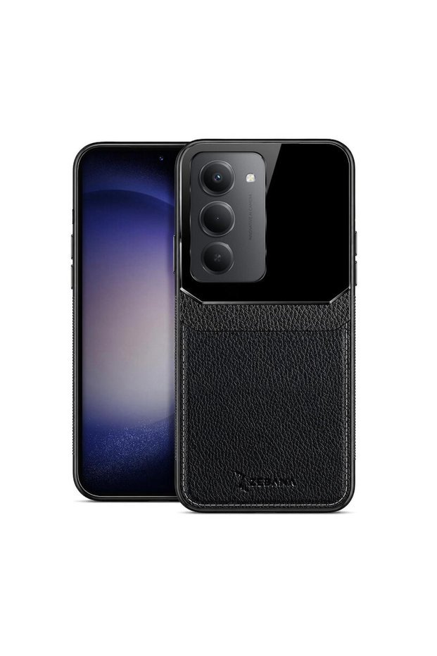 Xiaomi Redmi 15 Compatible Case Lens Leather Case Black
