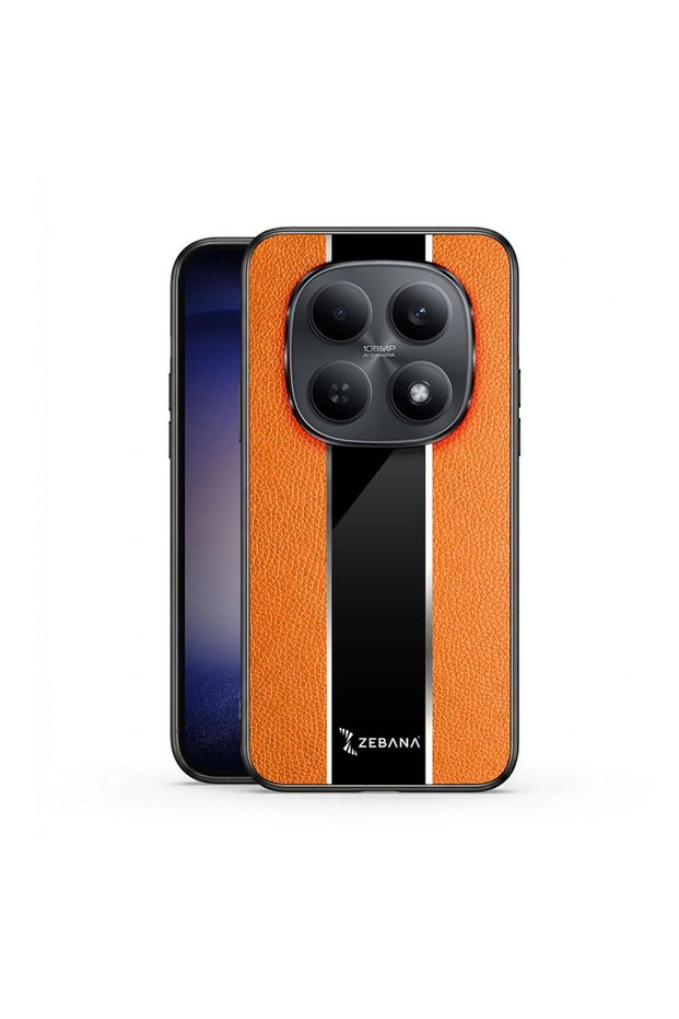 Xiaomi Redmi Note 15 5g Compatible Case Premium Leather Case Orange