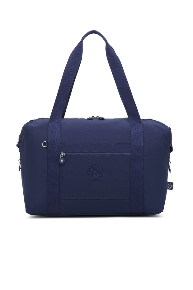 Medium Size Waterproof Extra Light Crinkle Fabric Hand Luggage and Sports Bag Navy Blue