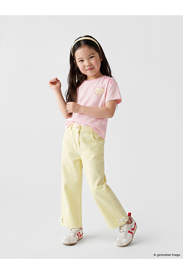 Nevavm Regular Fit Girls' Gabardine Trousers with a Difference